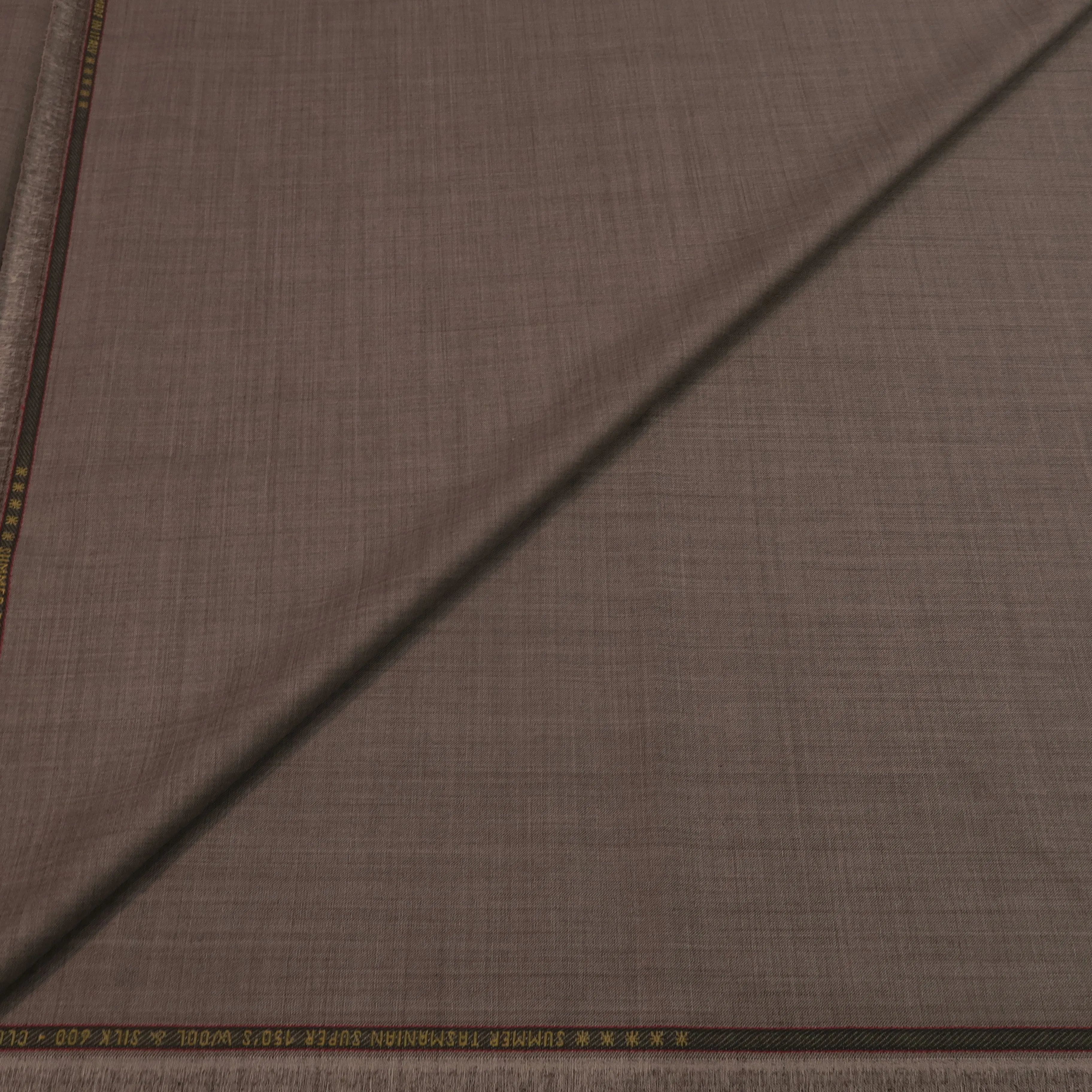 1.50 YDS Grey Crosshatch Summer Tasmanian Wool Loro Piana Fabric