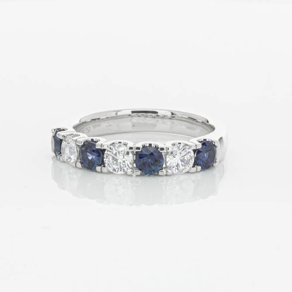 18ct White Gold .76ct Sapphire & Diamond Rialto Ring