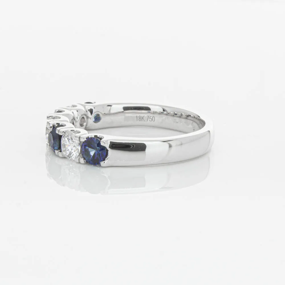 18ct White Gold .76ct Sapphire & Diamond Rialto Ring