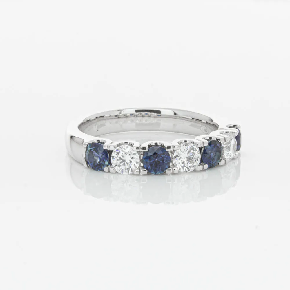 18ct White Gold .76ct Sapphire & Diamond Rialto Ring