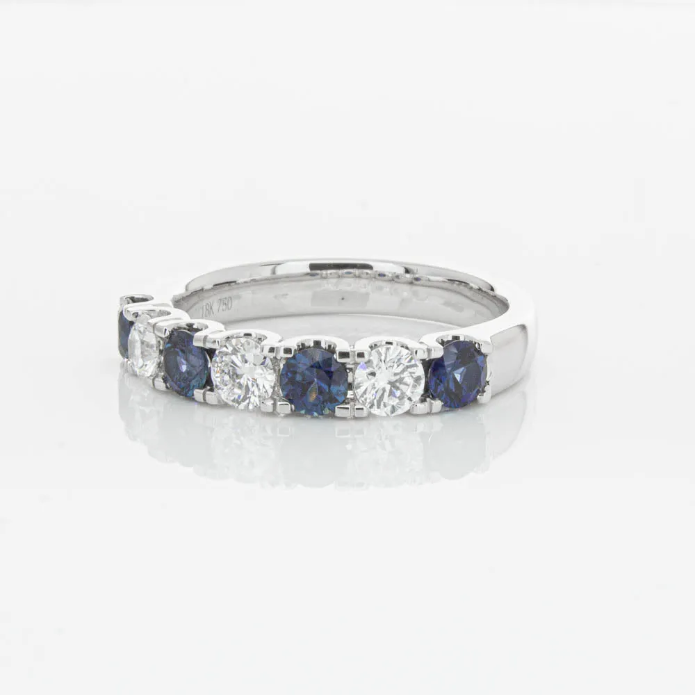 18ct White Gold .76ct Sapphire & Diamond Rialto Ring