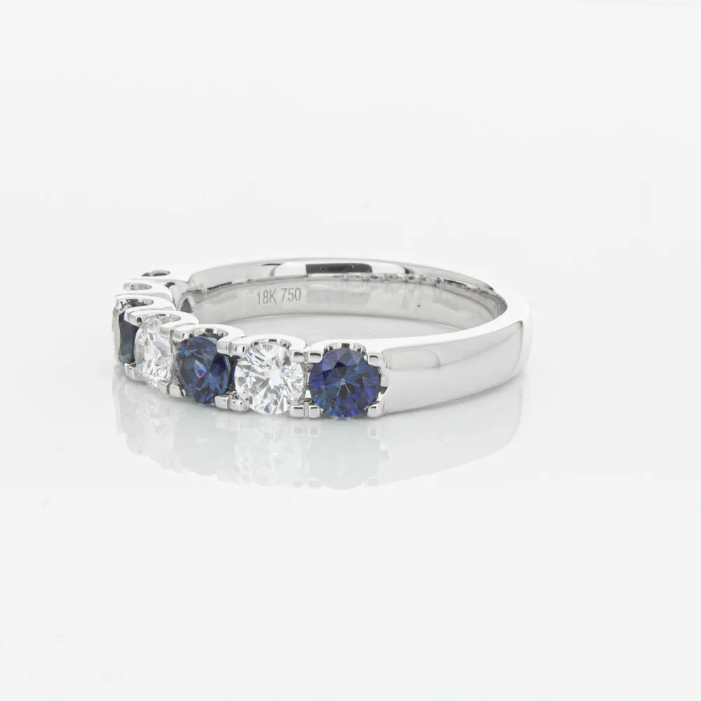 18ct White Gold .76ct Sapphire & Diamond Rialto Ring