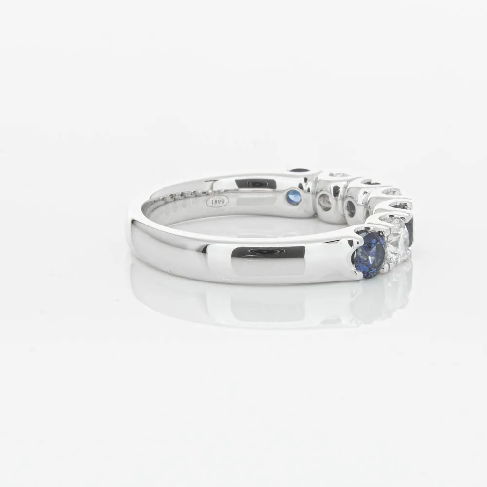 18ct White Gold .76ct Sapphire & Diamond Rialto Ring