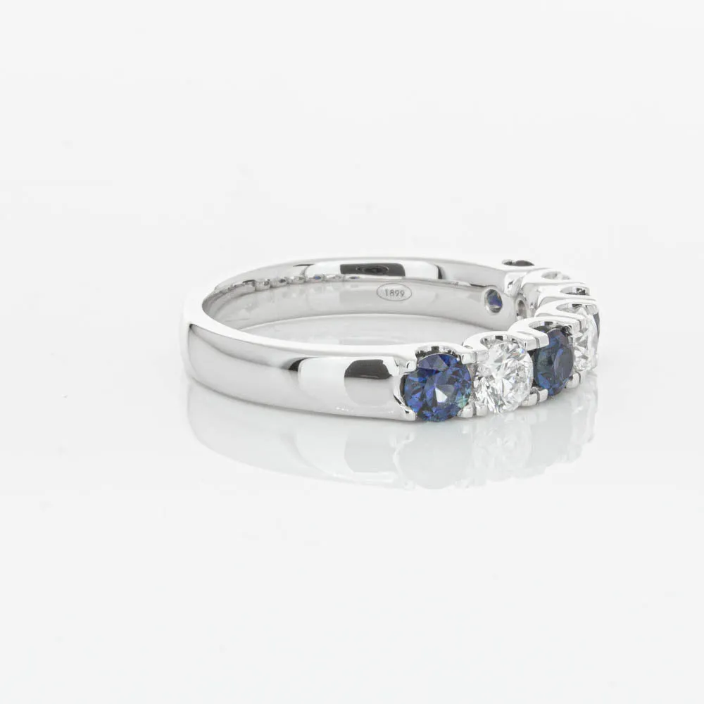 18ct White Gold .76ct Sapphire & Diamond Rialto Ring