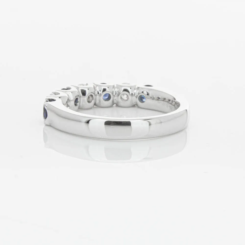 18ct White Gold .76ct Sapphire & Diamond Rialto Ring