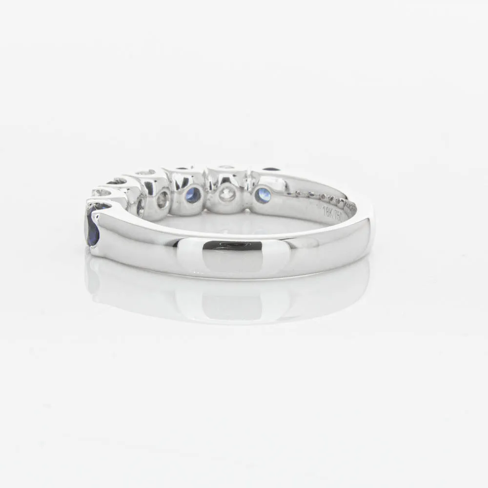 18ct White Gold .76ct Sapphire & Diamond Rialto Ring