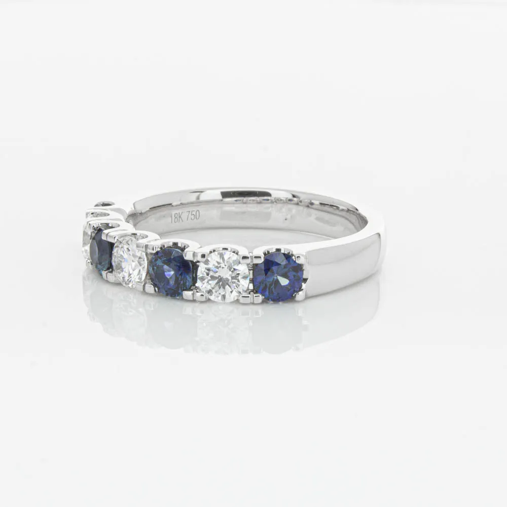 18ct White Gold .76ct Sapphire & Diamond Rialto Ring