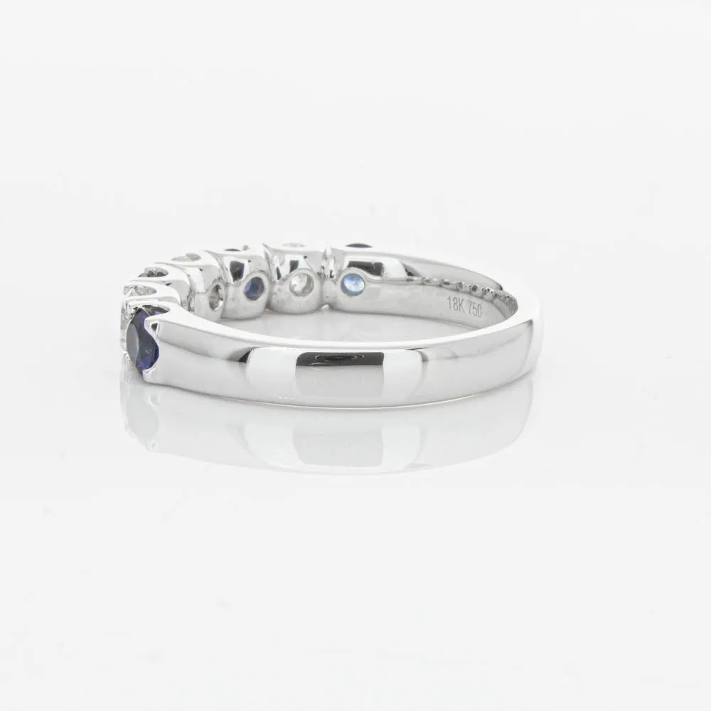 18ct White Gold .76ct Sapphire & Diamond Rialto Ring