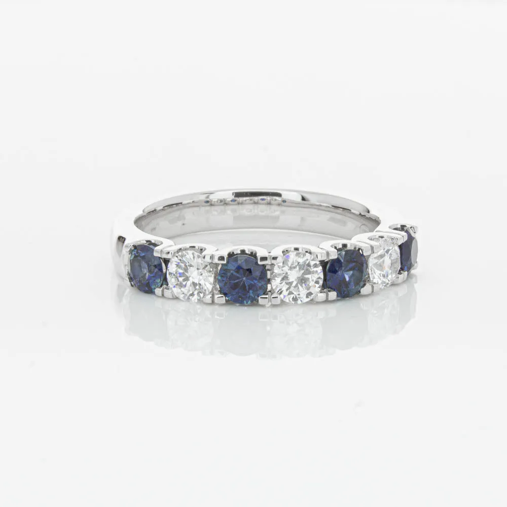 18ct White Gold .76ct Sapphire & Diamond Rialto Ring