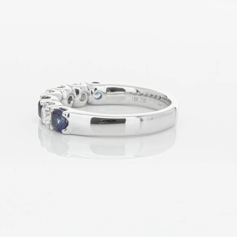 18ct White Gold .76ct Sapphire & Diamond Rialto Ring