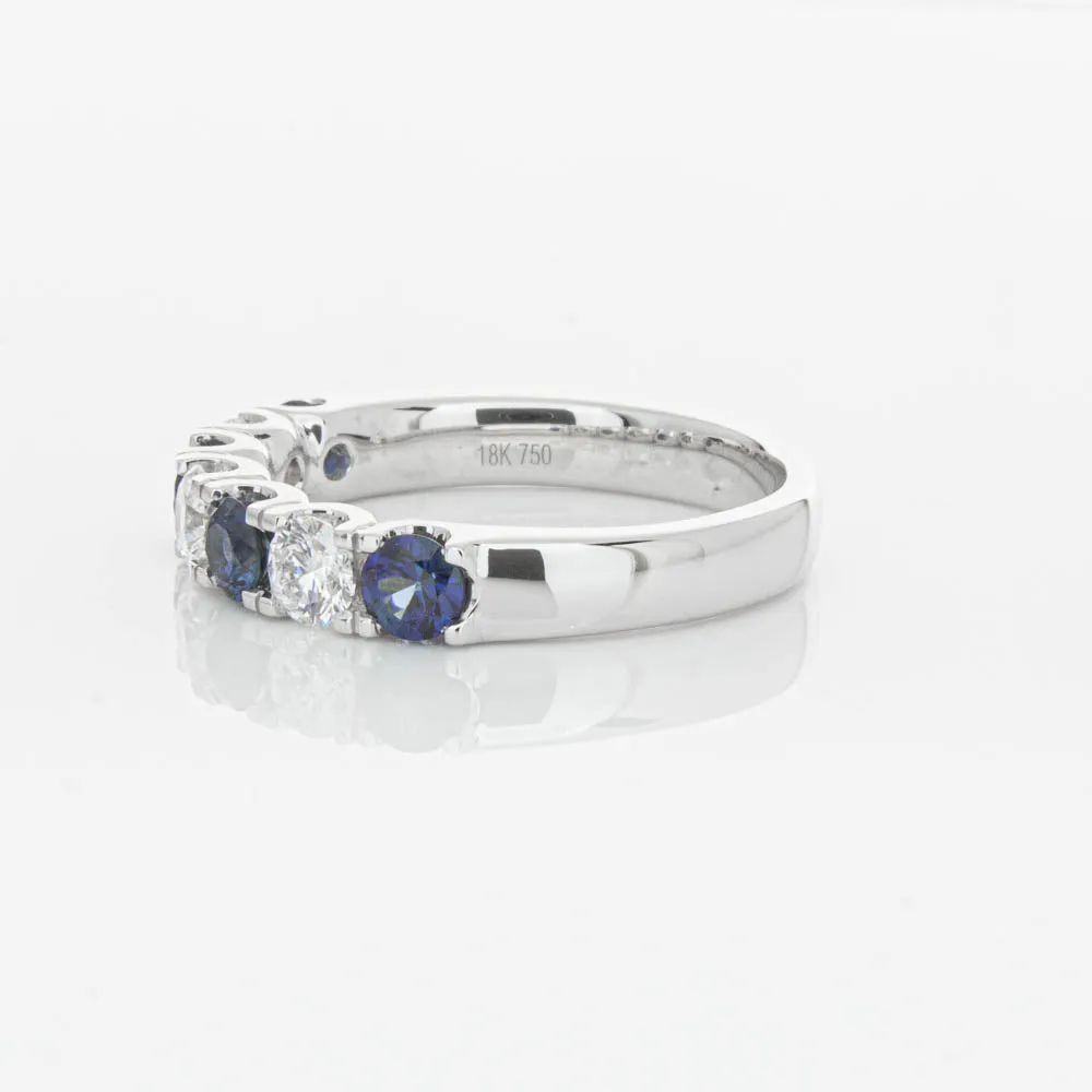 18ct White Gold .76ct Sapphire & Diamond Rialto Ring