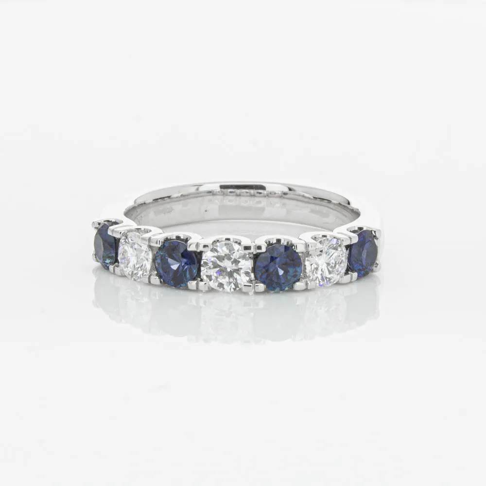 18ct White Gold .76ct Sapphire & Diamond Rialto Ring