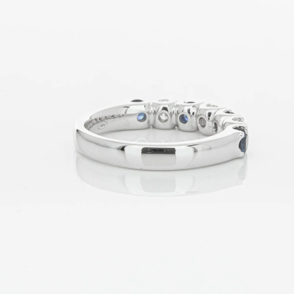 18ct White Gold .76ct Sapphire & Diamond Rialto Ring