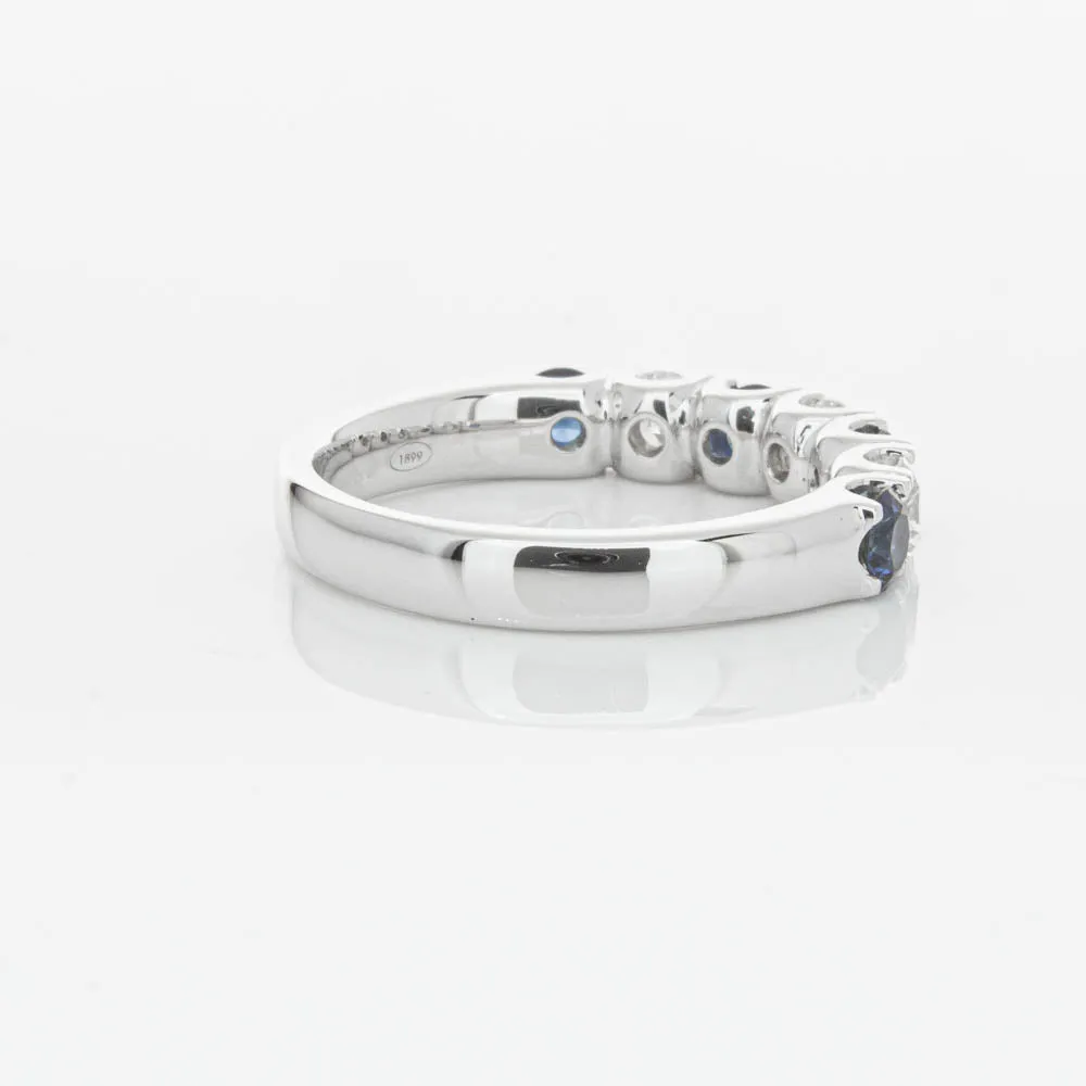 18ct White Gold .76ct Sapphire & Diamond Rialto Ring