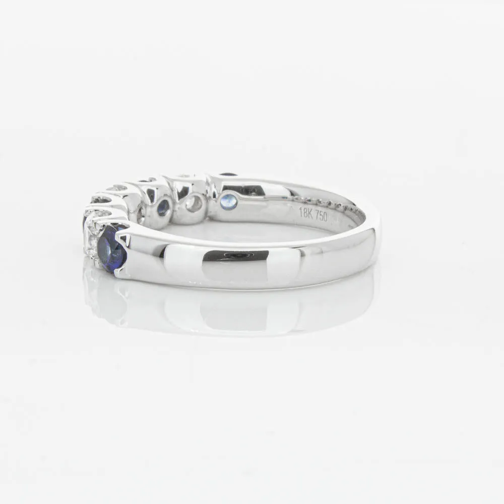 18ct White Gold .76ct Sapphire & Diamond Rialto Ring