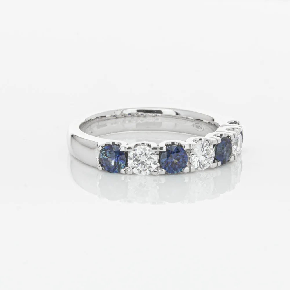 18ct White Gold .76ct Sapphire & Diamond Rialto Ring