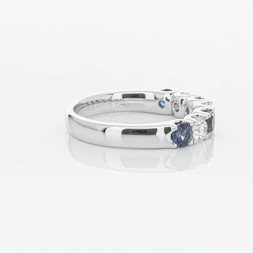 18ct White Gold .76ct Sapphire & Diamond Rialto Ring