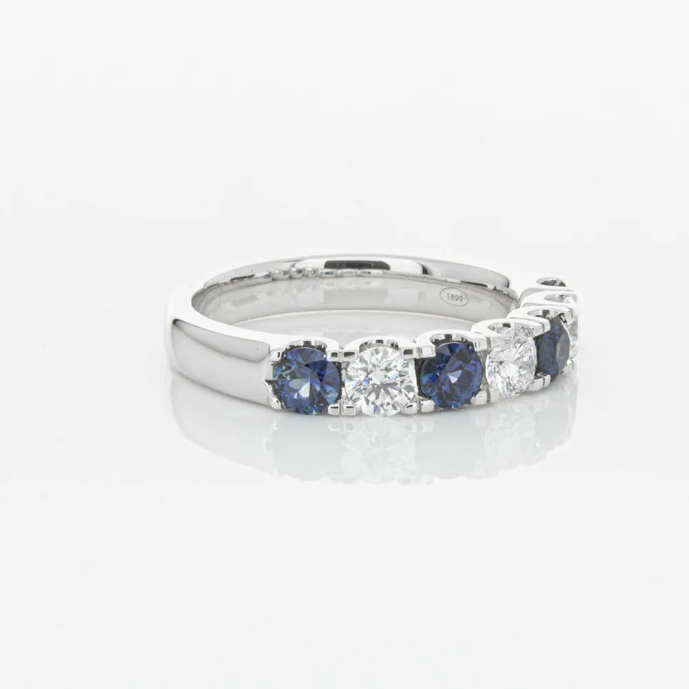 18ct White Gold .76ct Sapphire & Diamond Rialto Ring