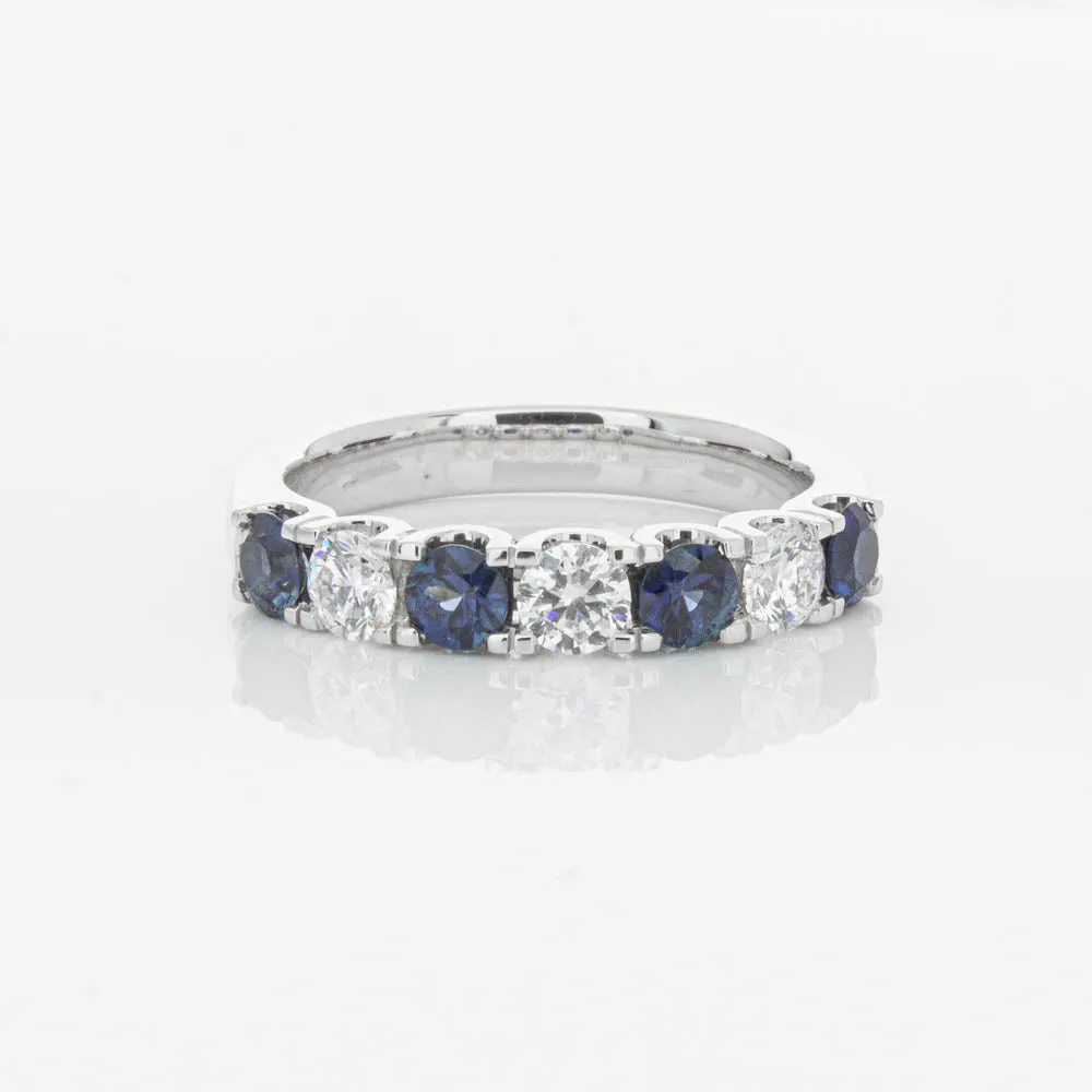 18ct White Gold .76ct Sapphire & Diamond Rialto Ring