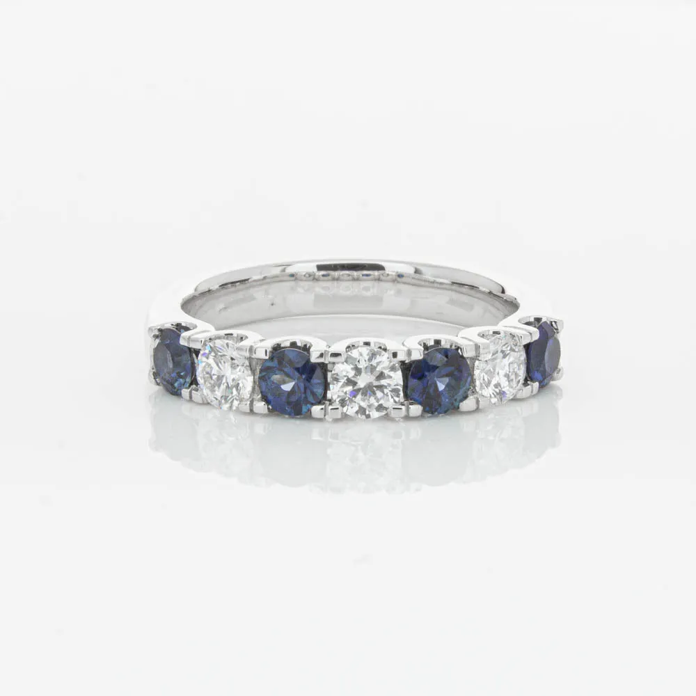 18ct White Gold .76ct Sapphire & Diamond Rialto Ring