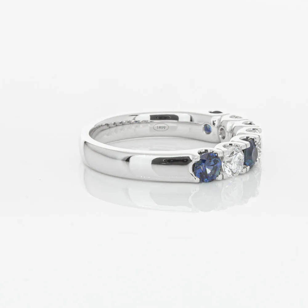 18ct White Gold .76ct Sapphire & Diamond Rialto Ring