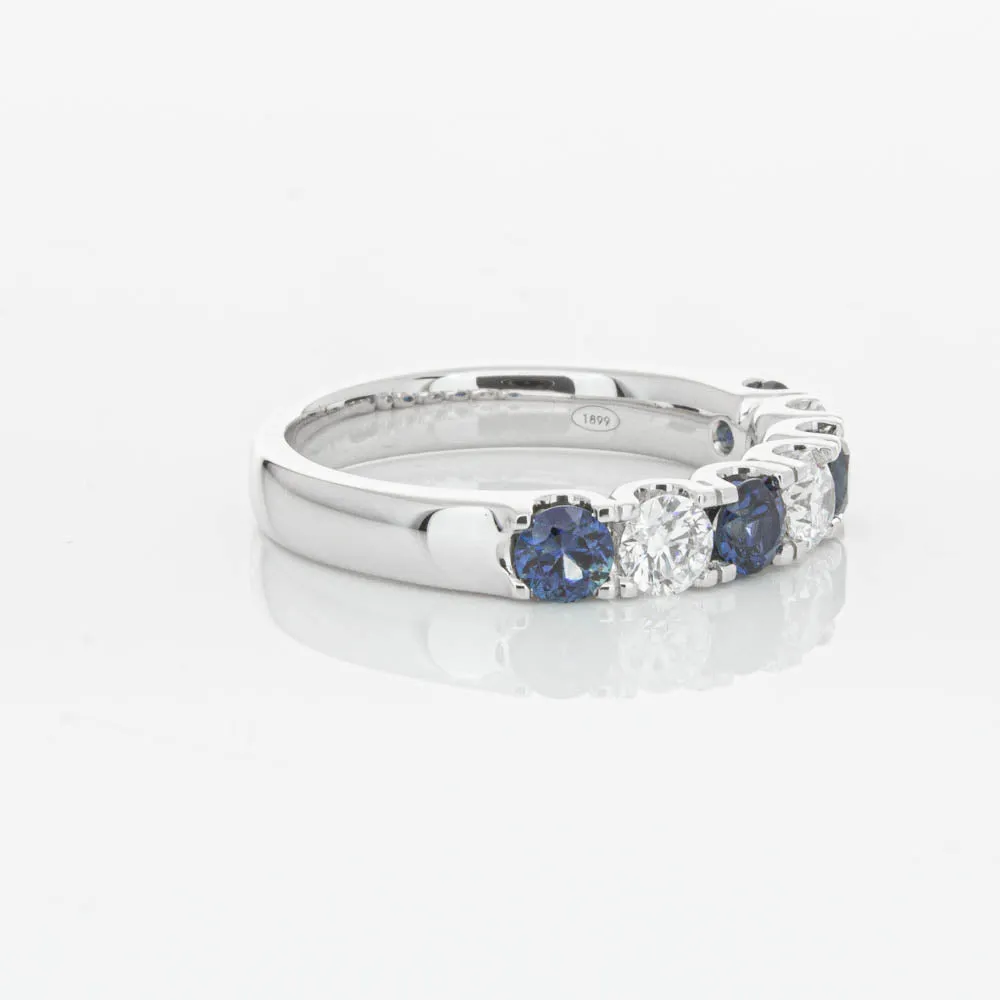 18ct White Gold .76ct Sapphire & Diamond Rialto Ring