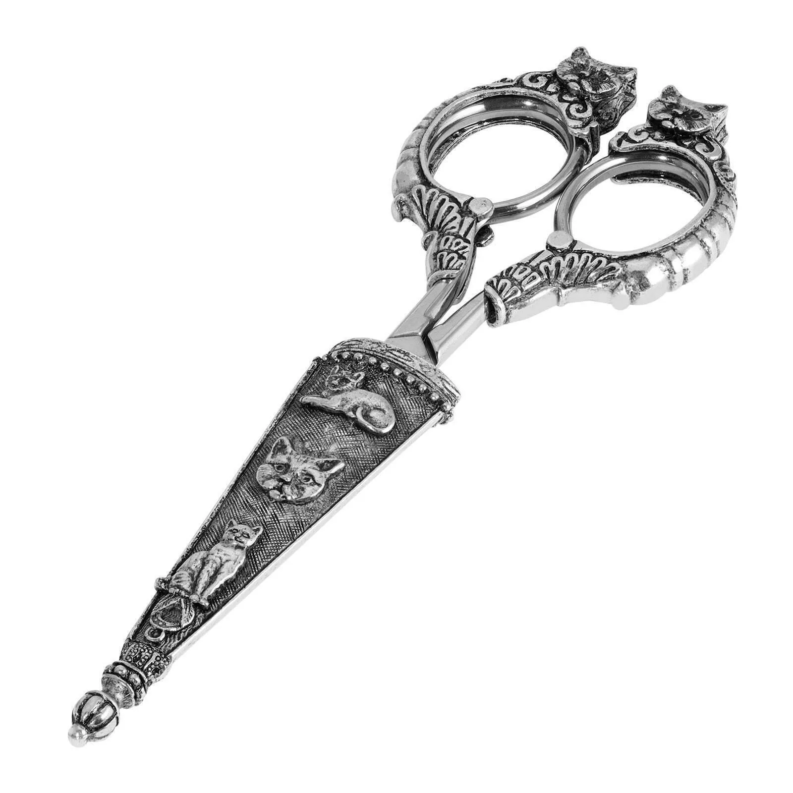 1928 Jewelry Antiqued Classic Cat Scissors