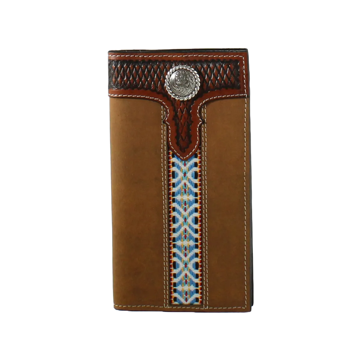 3D Mens Tooled Aztec Rodeo Wallet D250006902