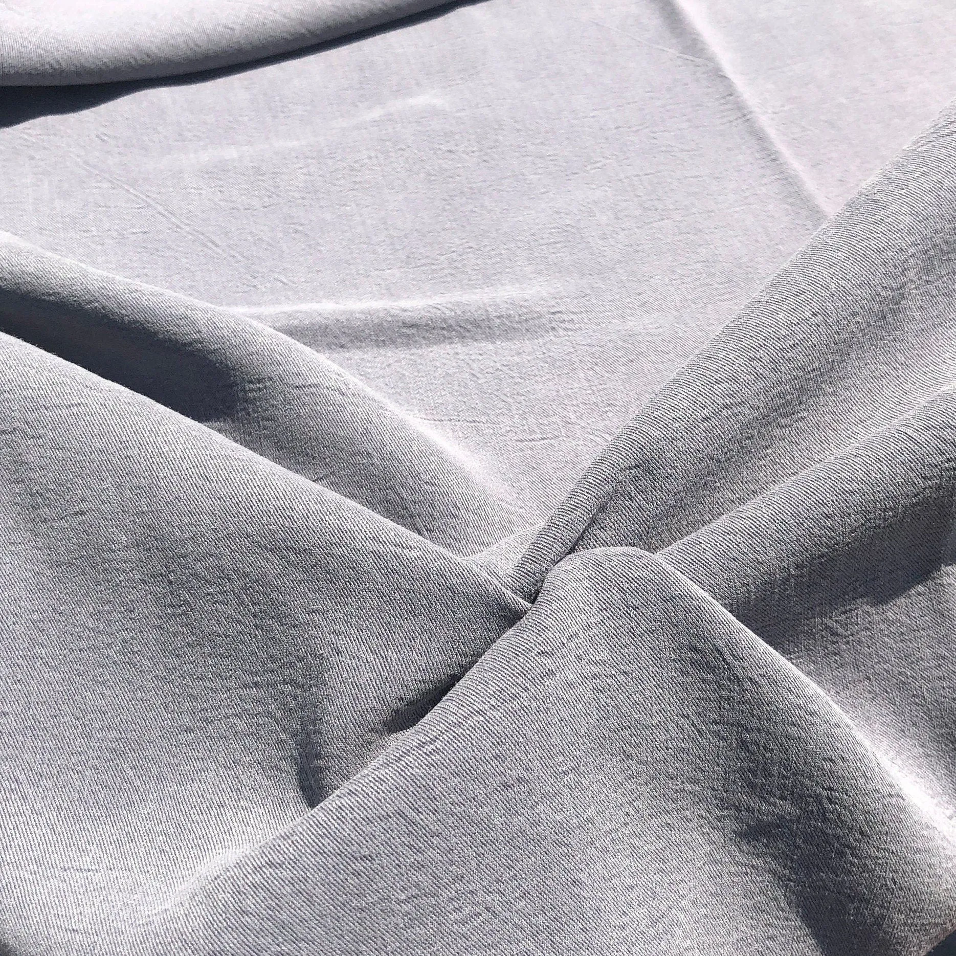 60" 100% Tencel Lyocell Gabardine Twill Enzyme Washed Medium Weight Woven Fabric By the Yard