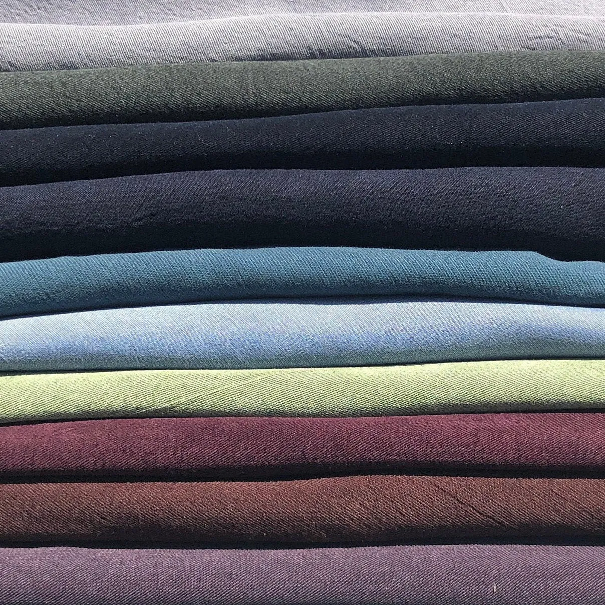 60" 100% Tencel Lyocell Gabardine Twill Enzyme Washed Medium Weight Woven Fabric By the Yard