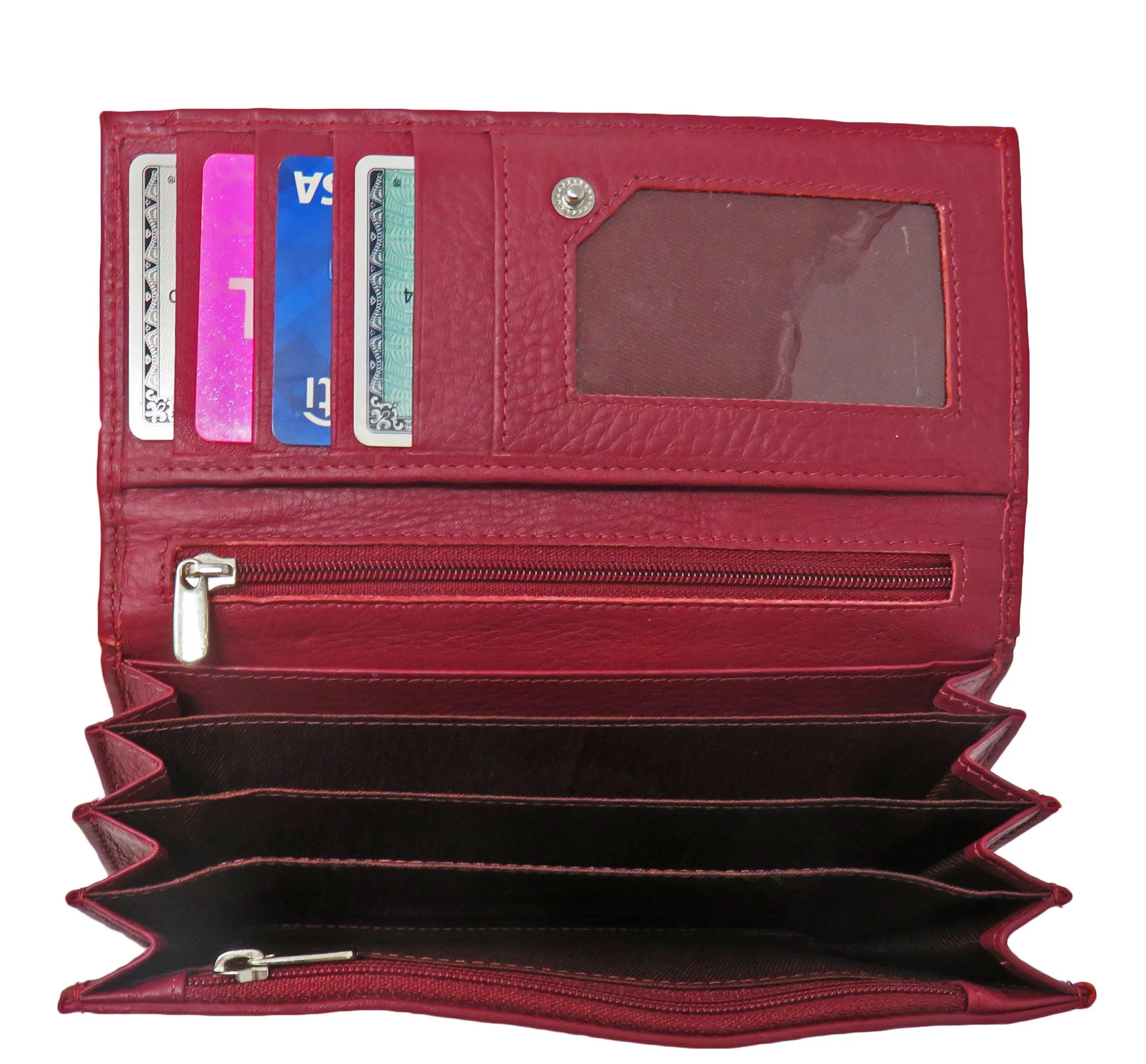 AFONiE Leather RFID Women Wallet