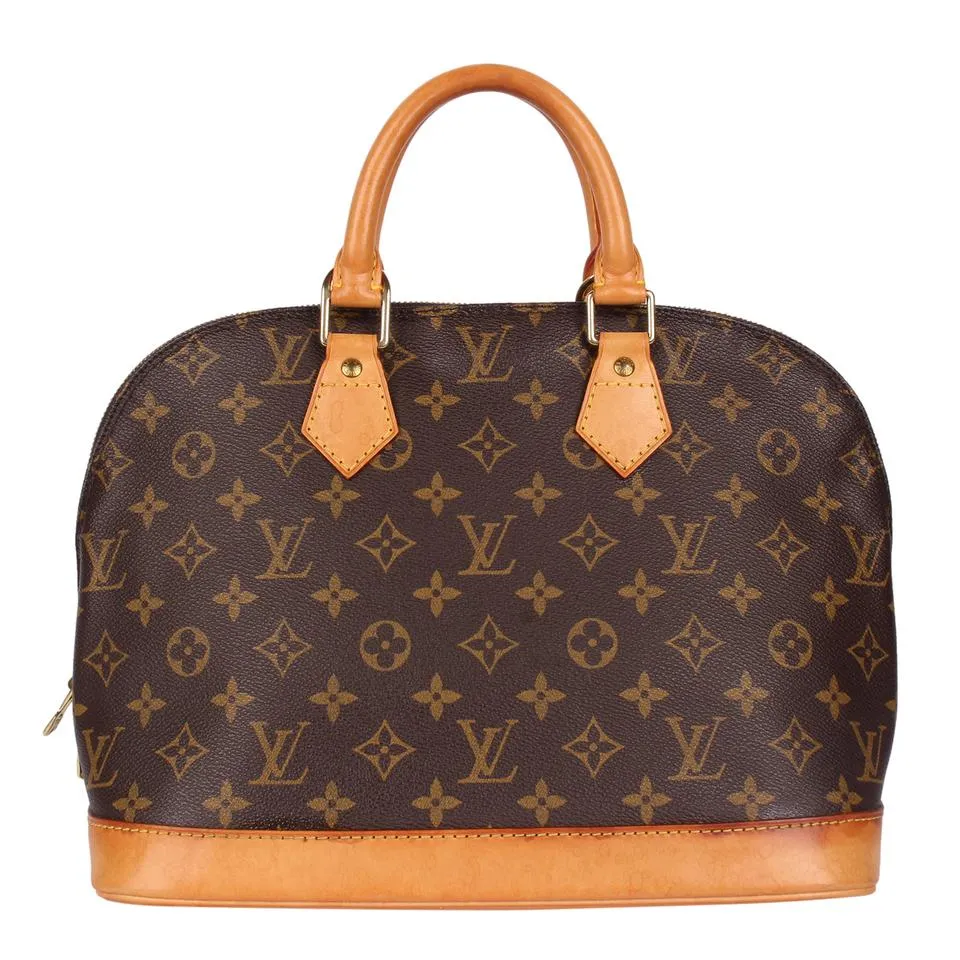 Alma Monogram Canvas Leather Satchel ( )