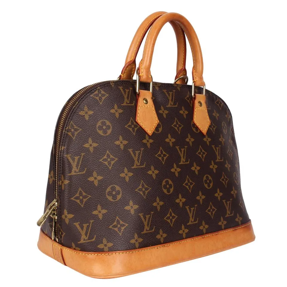 Alma Monogram Canvas Leather Satchel ( )