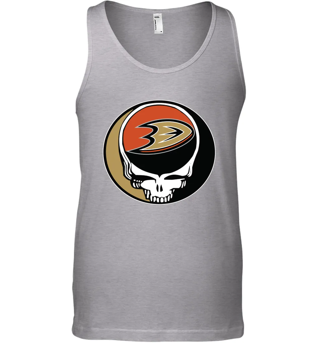 Anaheim Ducks Grateful Dead Steal Your Face Hockey NHL Mens Tank Top