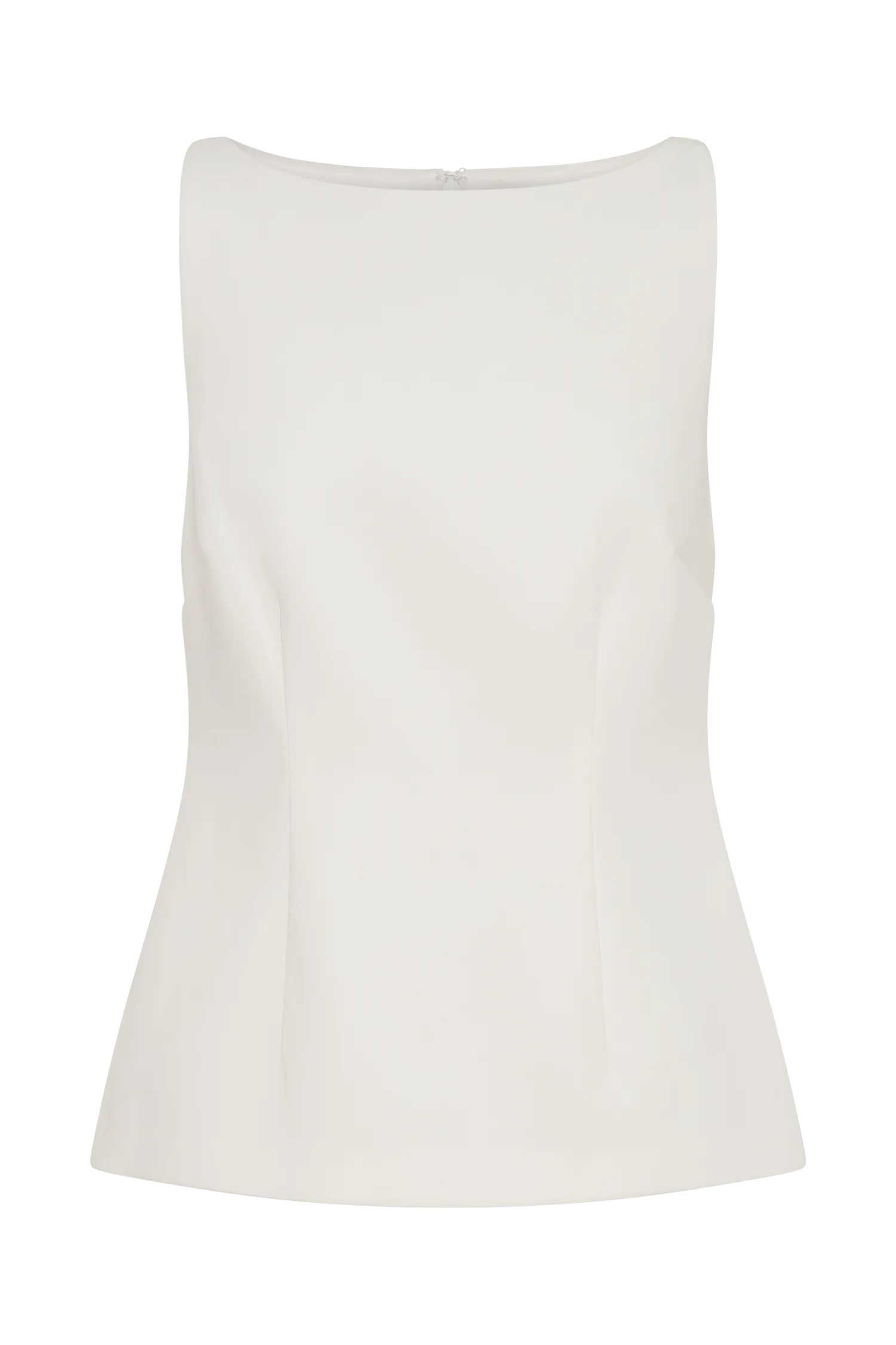 Angela Sleeveless Suiting Top - Ivory