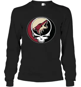 Arizona Coyotes Grateful Dead Steal Your Face Hockey NHL Adult Long Sleeve T-Shirt