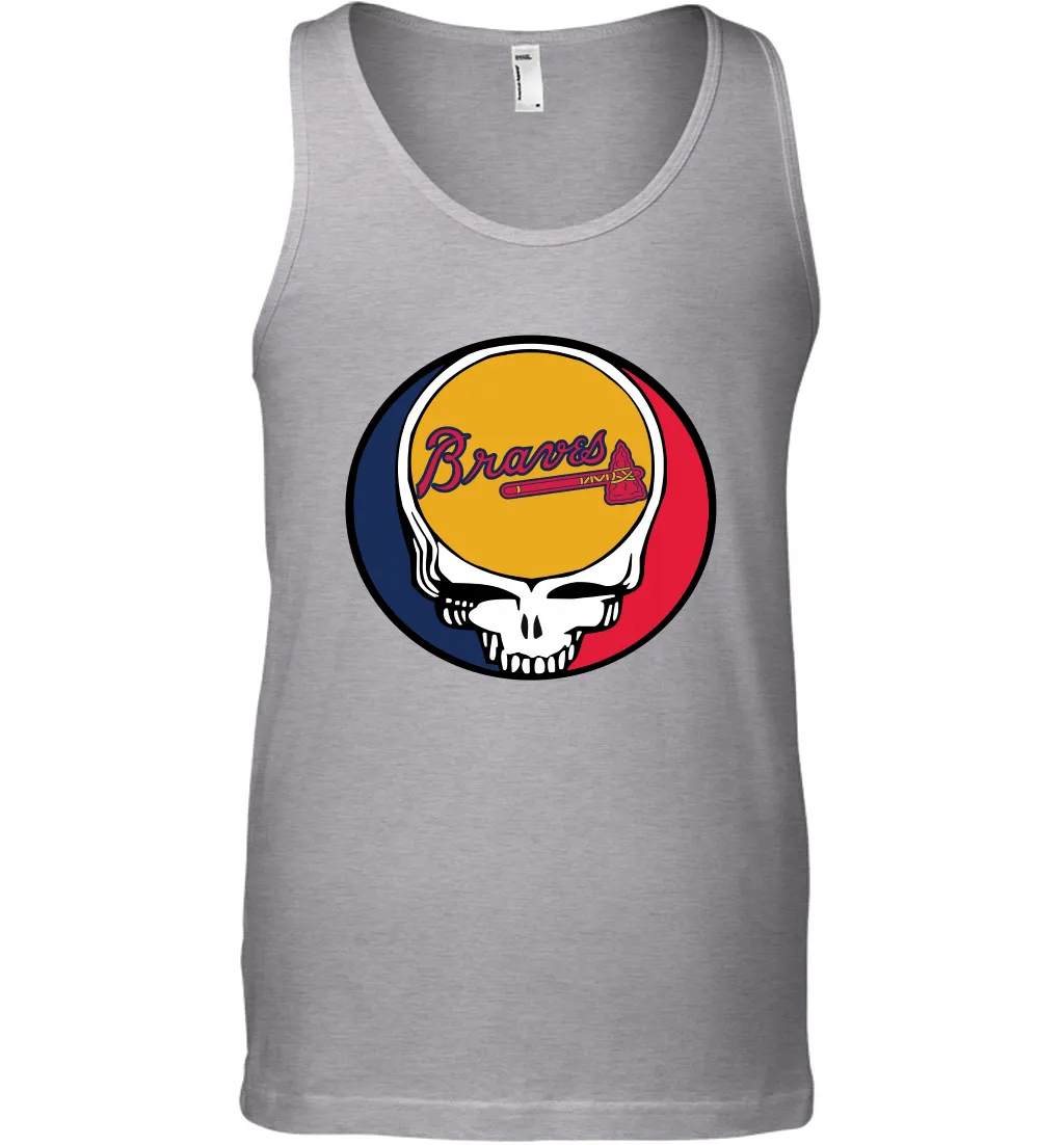 Atlanta Braves Grateful Dead Steal Your Face Baseball Mens Tank Top