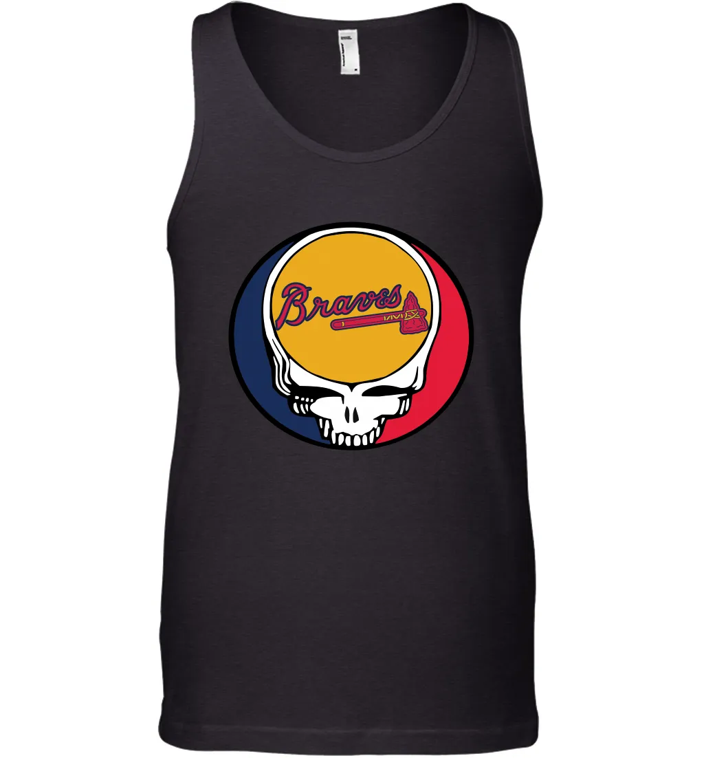 Atlanta Braves Grateful Dead Steal Your Face Baseball Mens Tank Top