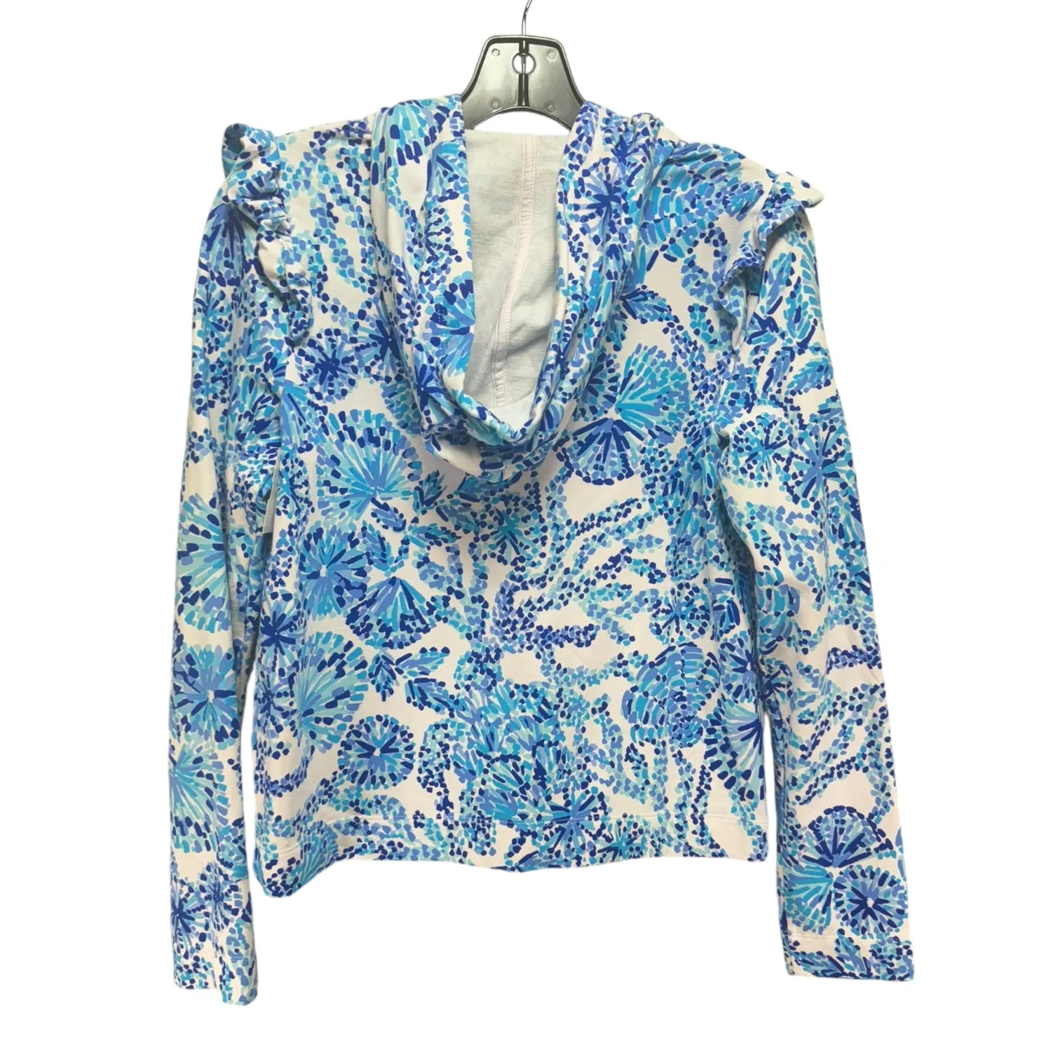 Audrey Zip-Up Designer By Lilly Pulitzer In Turquoise Oasis/ Shell Me You Love Me, Size: XS