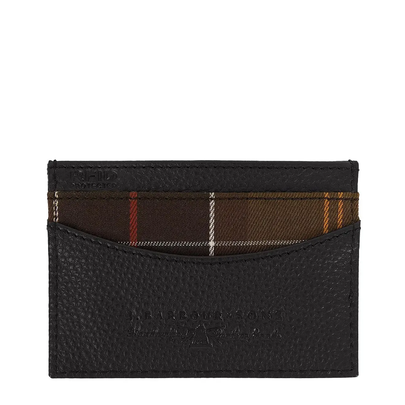 Barbour Debossed Logo Card Holder Classic Black