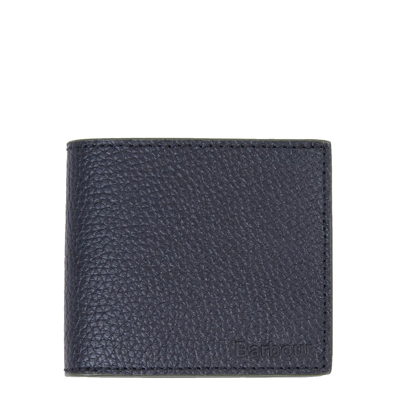 Barbour Grain Leather Billfold Wallet Black