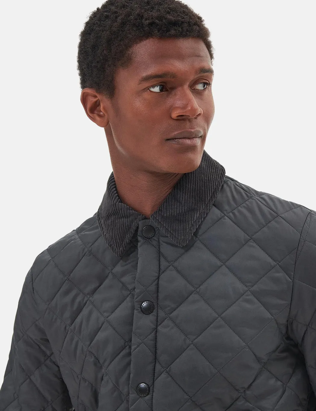 Barbour Heritage Liddesdale Quilted Jacket - Charcoal Grey