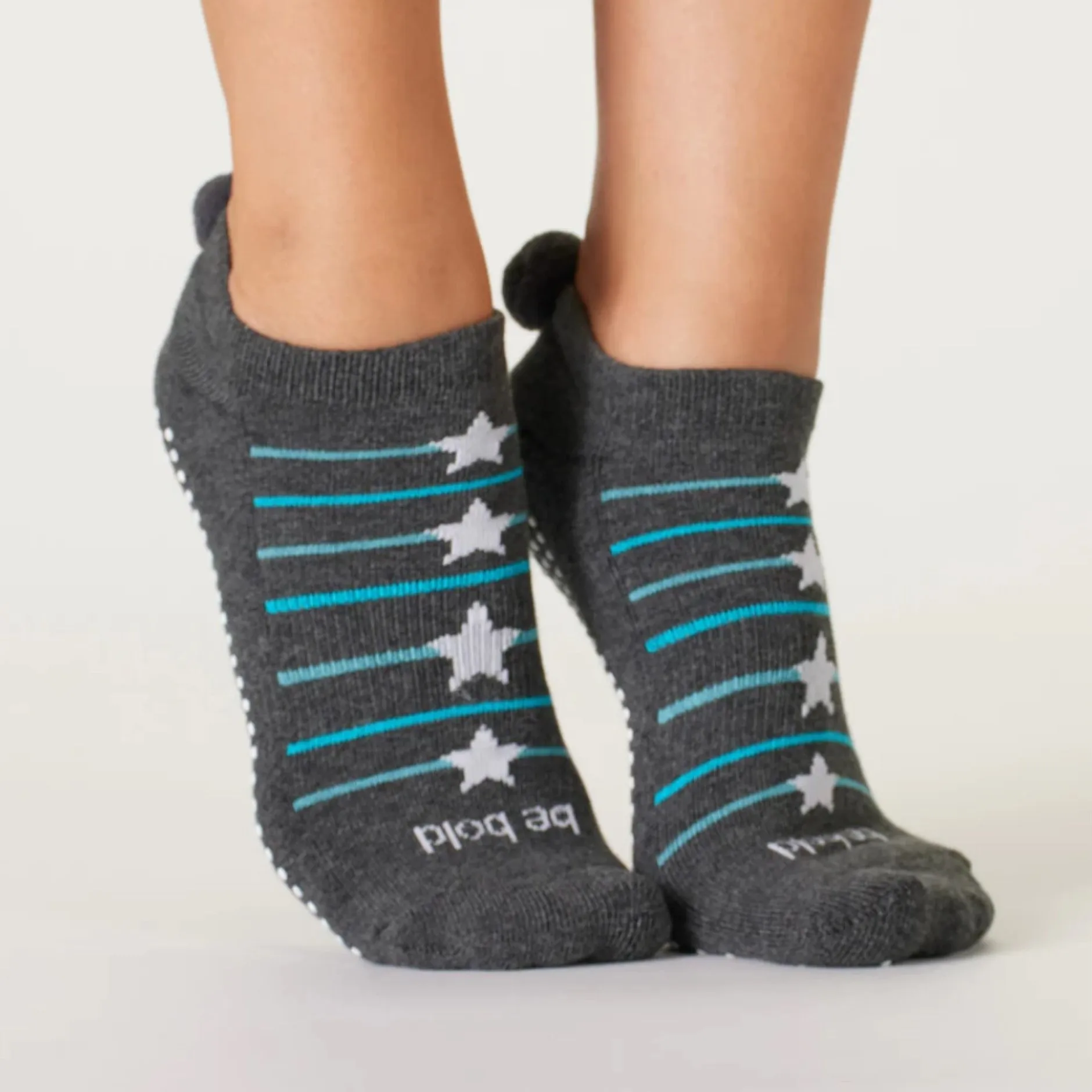 Be Bold - Sirius - POM POM Grip Socks (Barre / Pilates)