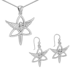 Bestowed guidance from the angels above ~ Sterling Silver Jewelry Set TSE596