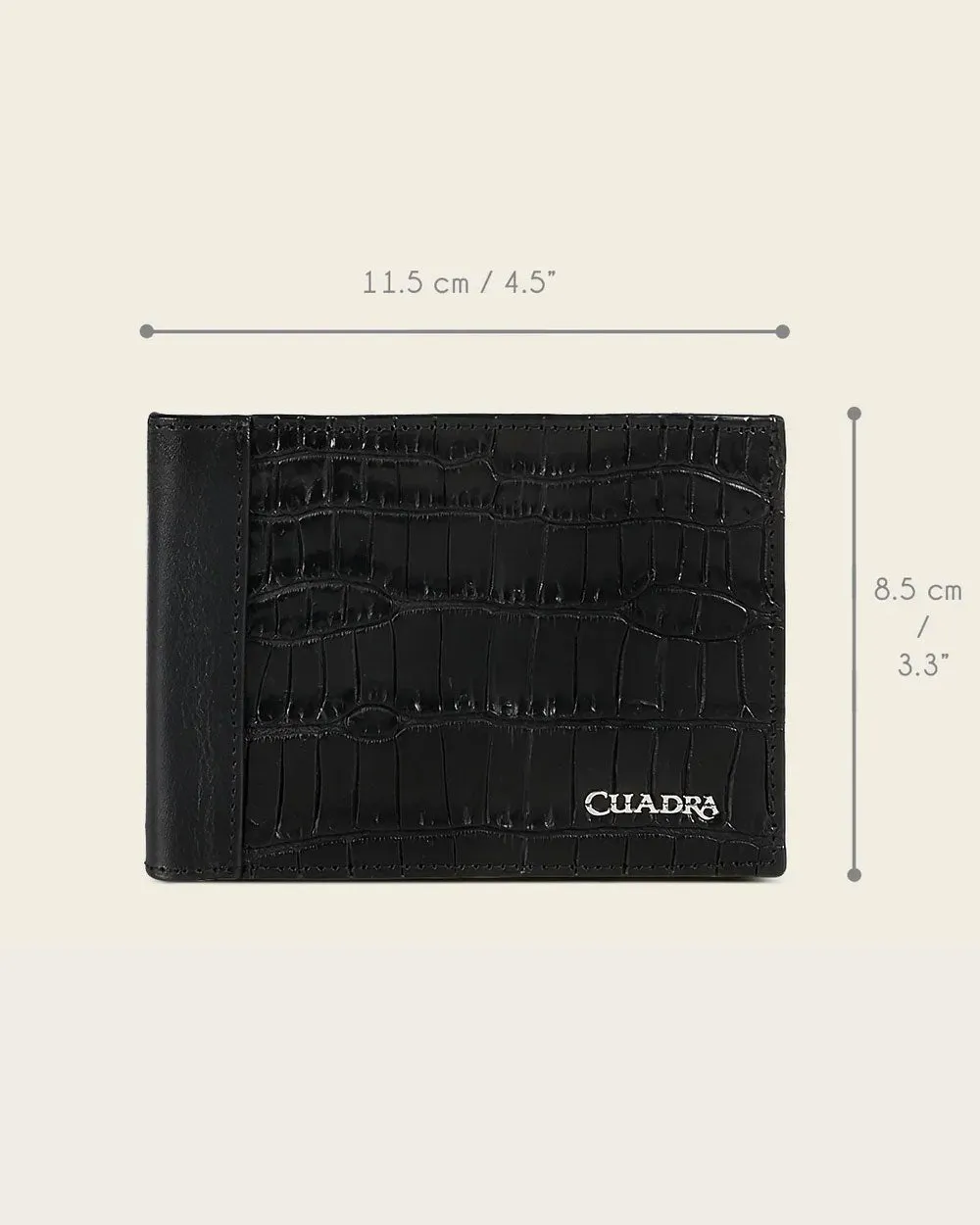 Black bifold ultra exotic wallet