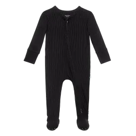 Black Ribbed Footie