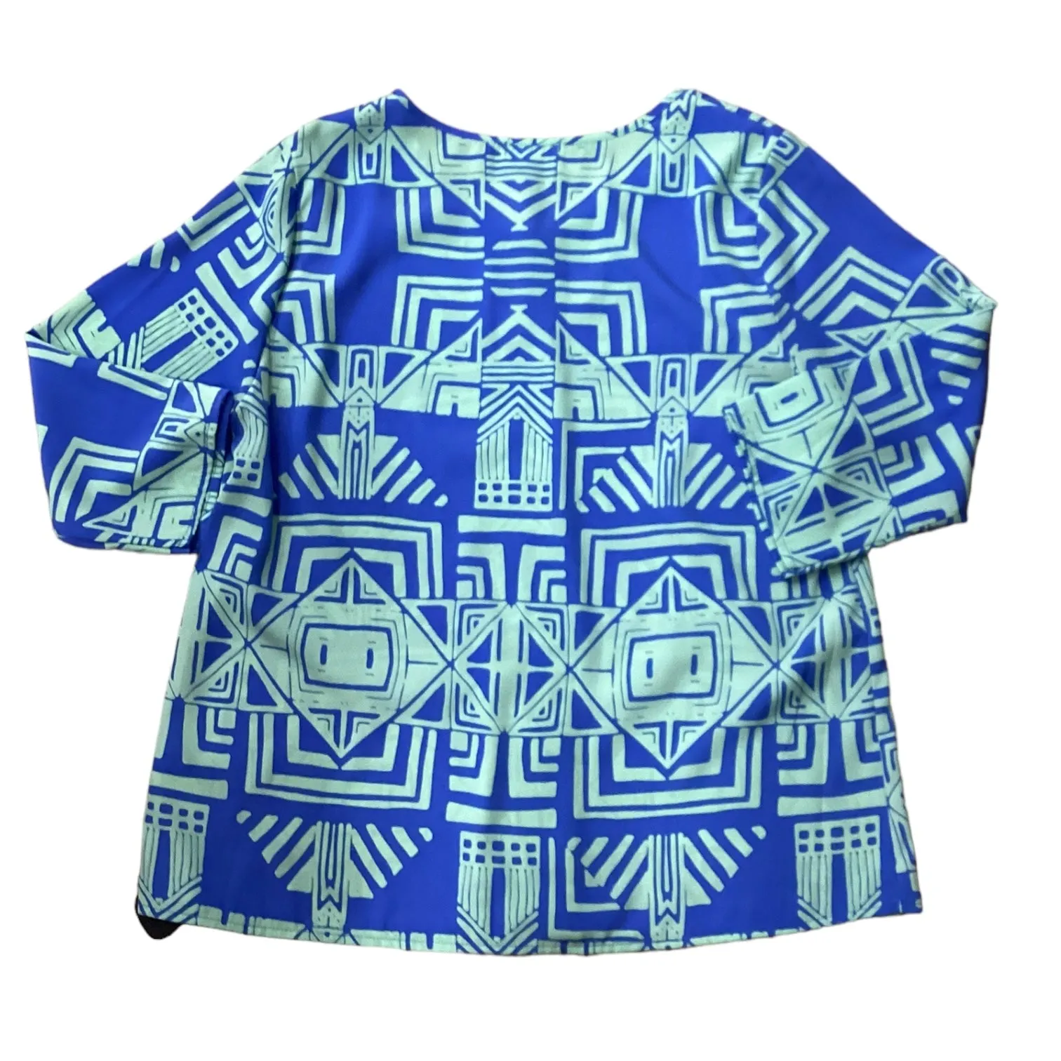 Blue Green Top 3/4 Sleeve Everly, Size L