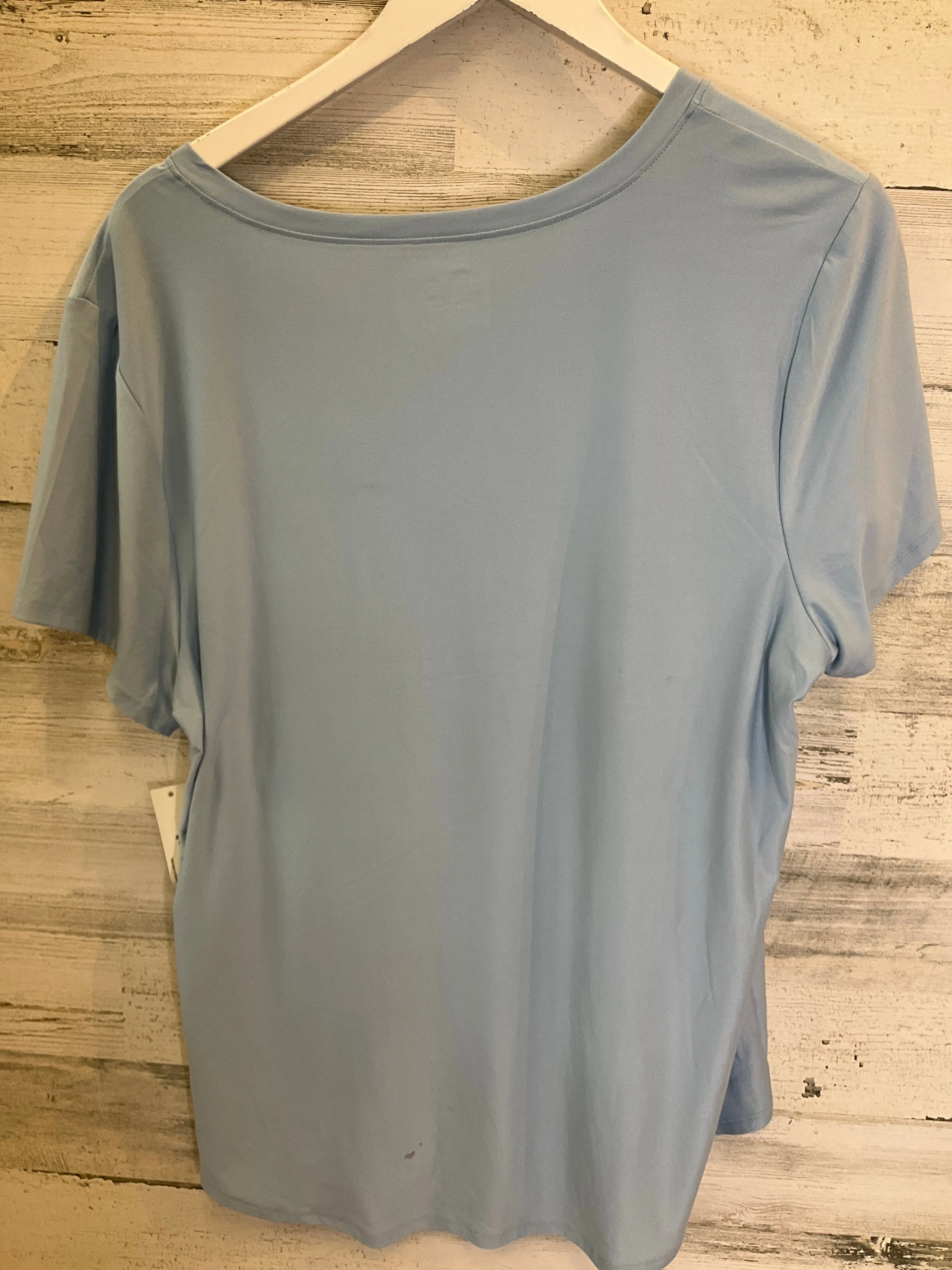 Blue Top Short Sleeve No Boundaries, Size 3x