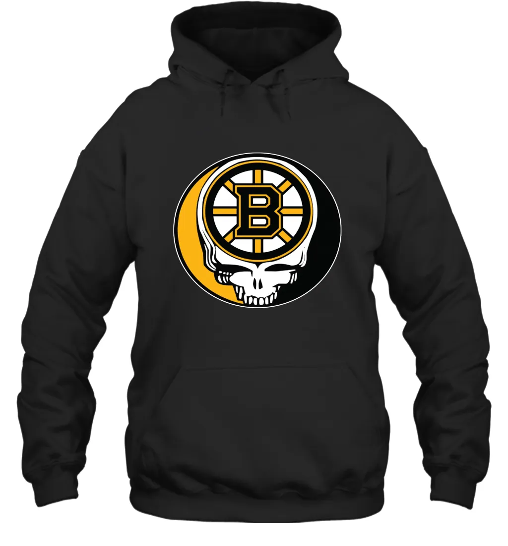 Boston Bruins Grateful Dead Steal Your Face Hockey NHL Adult Hoodie Sweatshirt