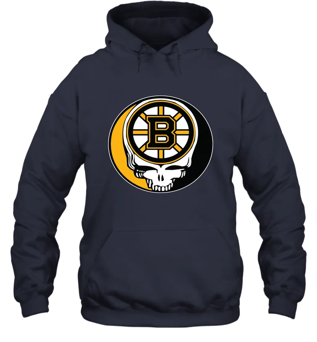 Boston Bruins Grateful Dead Steal Your Face Hockey NHL Adult Hoodie Sweatshirt